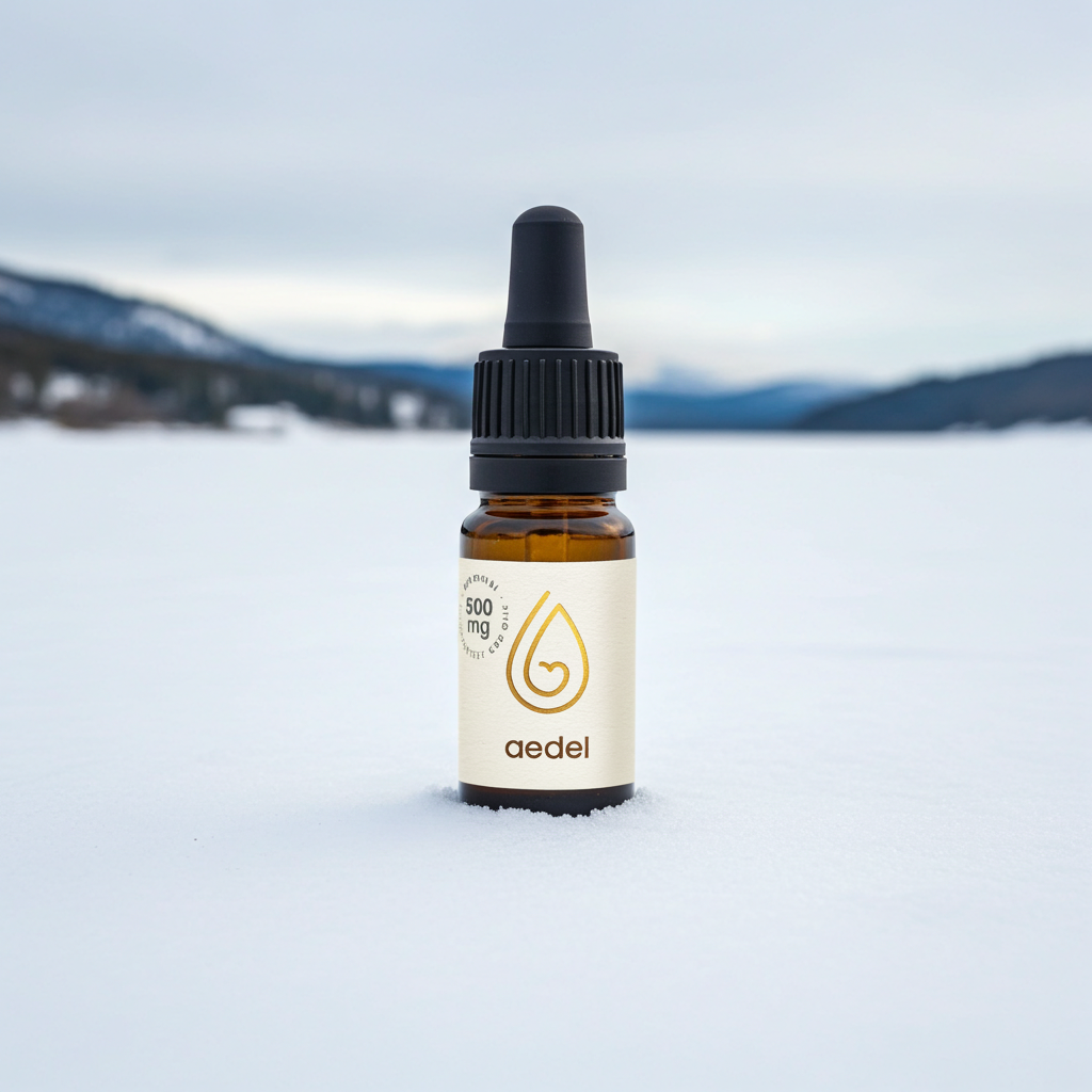 aedel 500mg CBD-olie morgenrutine — batch-dokumenteret dansk hampeolie